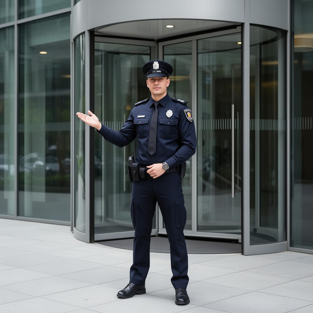 SIA-licensed temporary security guard providing manned guarding services