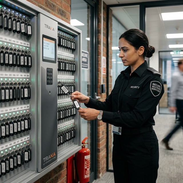Professional keyholding and alarm response: secure key storage and 24/7 response reduce business risk.